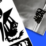 Pochette 7 stickers vinyle noir « Turbo chat »